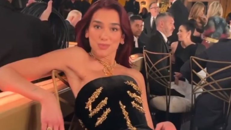 Dua Lipa elbisesi yüzünden zor anlar yaşadı! Şarkıcı oturamadı Dua Lipa elbisesi yüzünden zor anlar yaşadı! Şarkıcı oturamadı