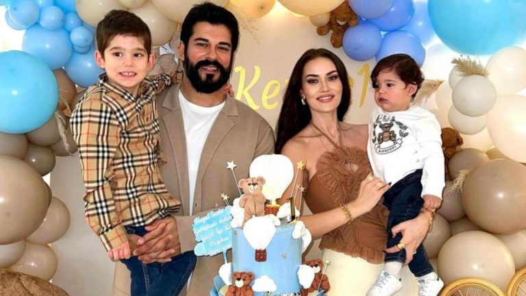 Fahriye Evcen ile Burak Özçivit’in küçük oğlu Kerem Özçivit’e 1 yaş partisi yapıldı