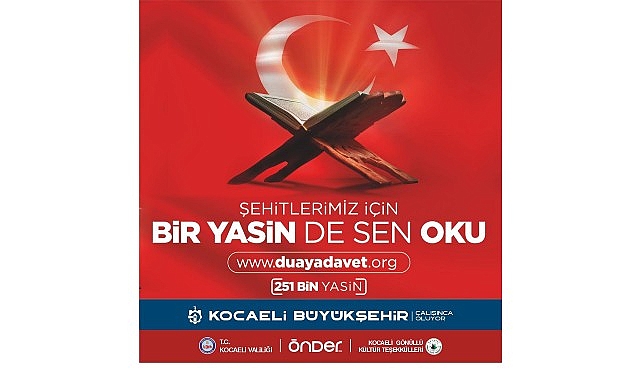 Büyükşehir’den şehitlerimiz için anlamlı çağrı Büyükşehir’den şehitlerimiz için anlamlı çağrı