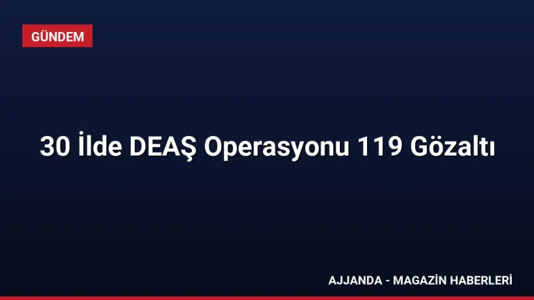 30 İlde DEAŞ Operasyonu 119 Gözaltı