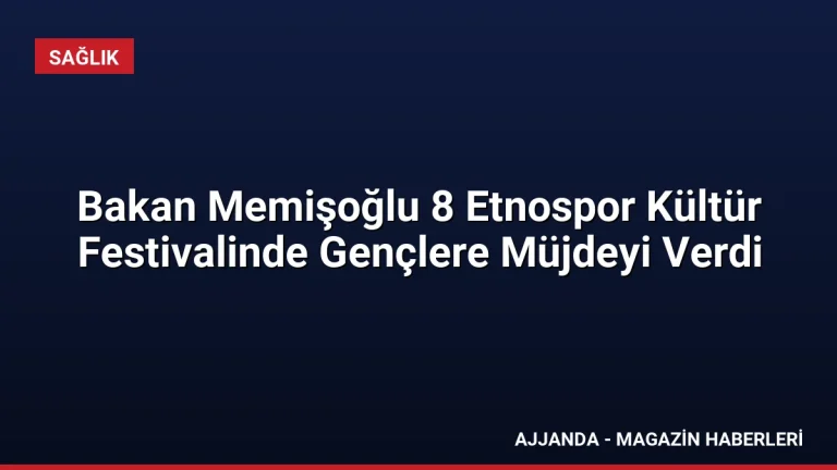 Bakan Memişoğlu 8 Etnospor Kültür Festivalinde Gençlere Müjdeyi Verdi